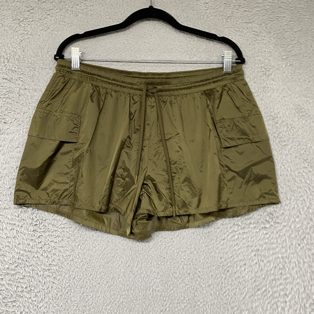Offline Aerie Running Shorts Womens Large Green Lined Quick Dry 3 Inch Gym Nylon